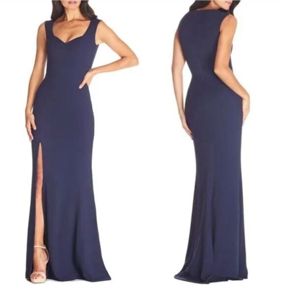 New! DRESS THE‎ POPULATION - Monroe Side Slit Gown, size M